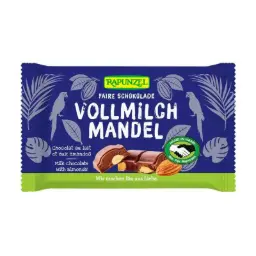 SNACK DE CHOCOLATE CON LECHE Y ALMENDRAS 100G RAPUNZEL