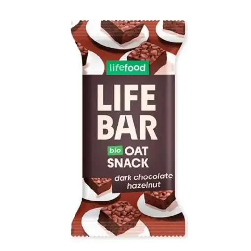 [31156] BARRITA DE CHOCOLATE NEGRO Y AVELLANAS 40G LIFEBAR