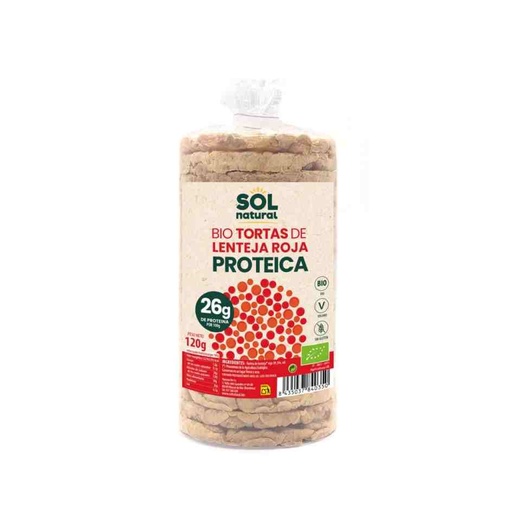 [31174] TORTAS PROTEICAS DE LENTEJA ROJA 120G SOL NATURAL 