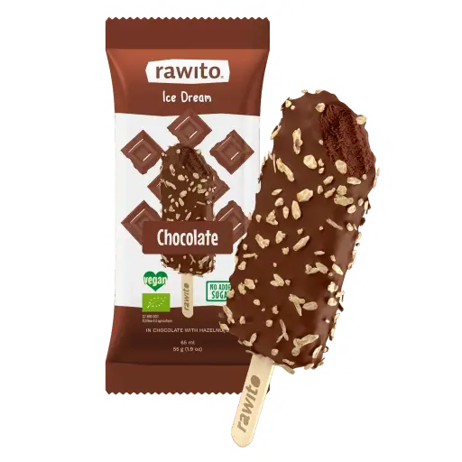 [31262] HELADO VEGANO DE AVELLANA Y CHOCOLATE 55G RAWITO
