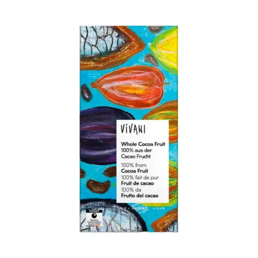 [31313] CHOCOLATE NEGRO 100% FRUTO DE CACAO 80G VIVANI