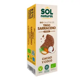 GALLETAS DE TRIGO SARRACENO CACAO-COCO 175G SOL NATURAL