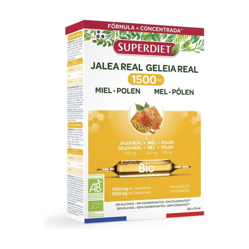 [31357] JALEA REAL MIEL/POLEN 1500MG 20AMP 10ML SUPERDIET
