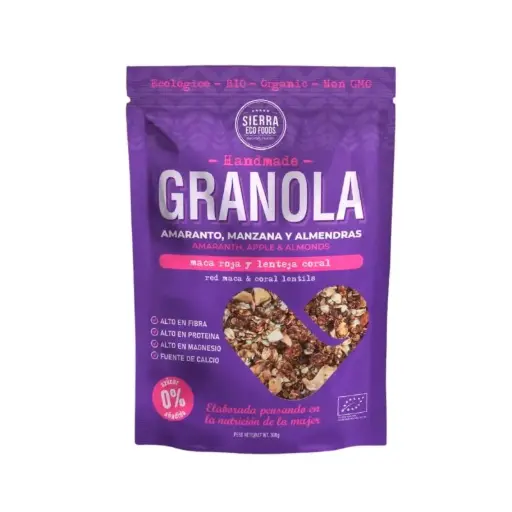 [31515] GRANOLA DE AMARANTO, MANZANA Y ALMENDRAS 300G - SIERRA ECO FOODS