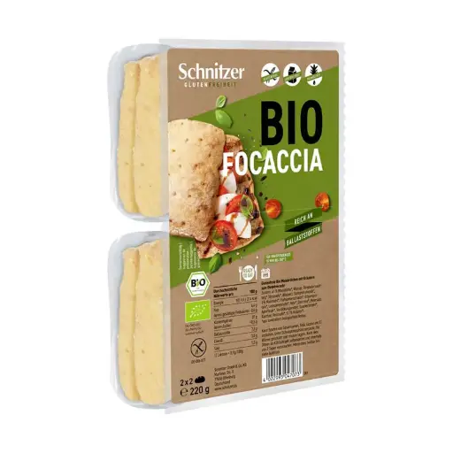 [31534] PANECILLOS FOCACCIA SIN GLUTEN 220G - SCHNITZER