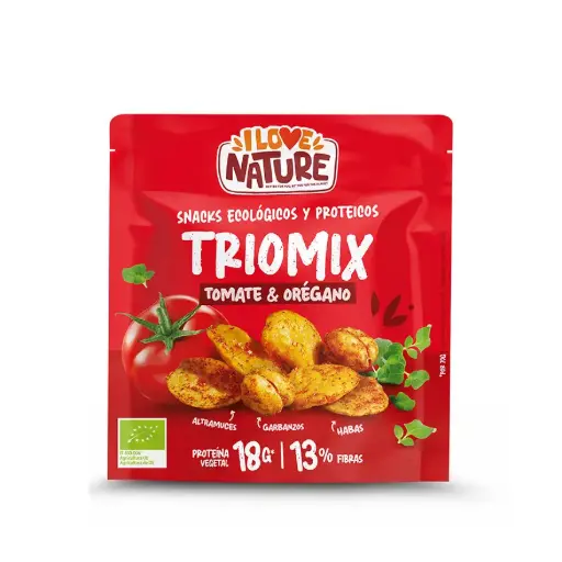 [31585] SNACK PROTEIN TRIOMIX TOMATE Y OREGANO 70G - I LOVE NATURE 