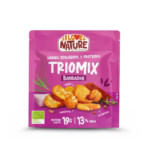 [31586] SNACK PROTEIN TRIOMIX BARBACOA 70G - I LOVE NATURE 