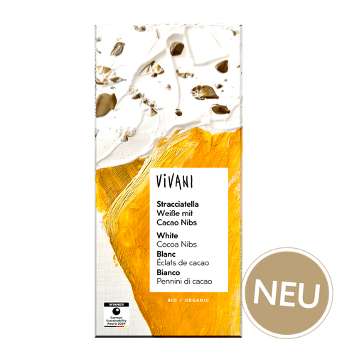 [31655] CHOCOLATE STRACCIATELLA - CHOCOLATE BLANCO CON PEPITAS DE CACAO 80G - VIVANI