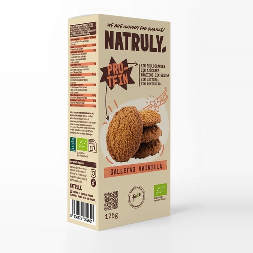 [31675] GALLETAS DE VAINILLA CON PROTEINA 125G - NATRULY 