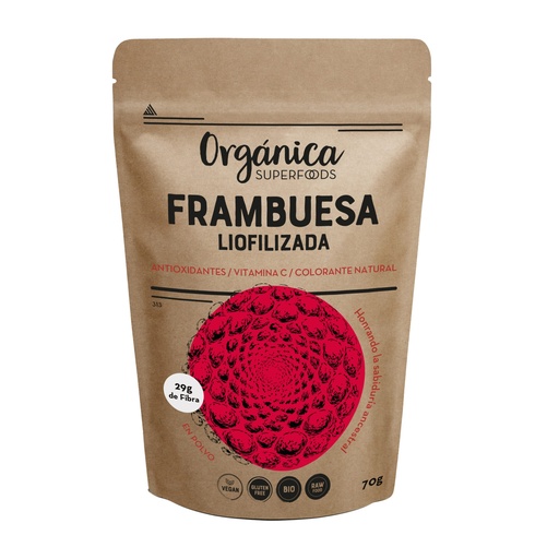 [31697] FRAMBUESA LIOFILIZADA 70G - ORGANICA SUPERFOODS