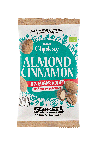 [31703] ALMENDRAS BAÑADAS EN CACAO CANELA 85G - CHOKAY