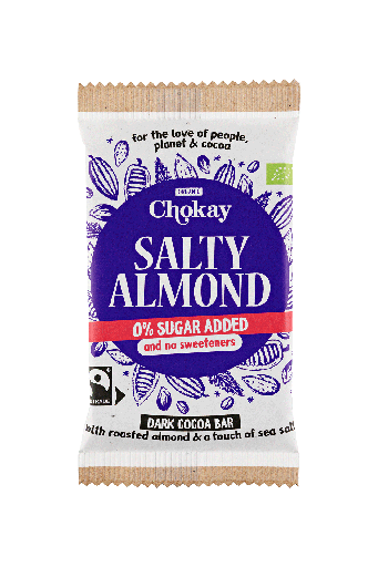 [31705] CHOCOLATE SIN AZUCAR SALTY ALMOND 70G - CHOKAY