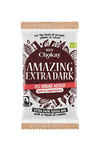[31706] CHOCOLATE SIN AZUCAR EXTRA DARK 70G - CHOKAY