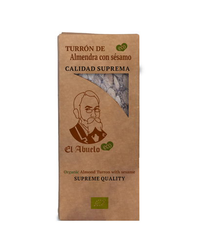 [31724] TURRON DE ALMENDRA CON SESAMO 200G - EL ABUELO 
