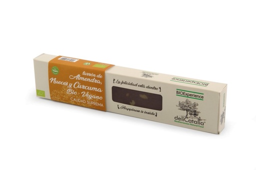 [31731] TURRON DE ALMENDRAS, NUECES Y CURCUMA VEGANO 165G - BIOEXPERIENCE 