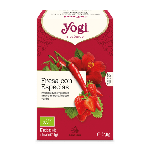 [31735] INFUSION FRESA CON ESPECIAS DE FRESA, HIBISCO Y CHILE 34G - YOGI TEA  