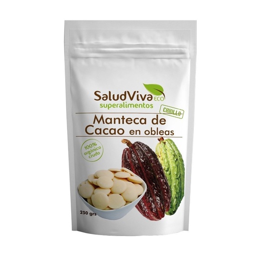 [11943] MANTECA DE CACAO EN OBLEAS 250G SALUD VIVA
