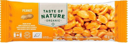 [27154] BARRITAS DE CACACHUETE SIN GLUTEN 40G TASTE OF NATURE