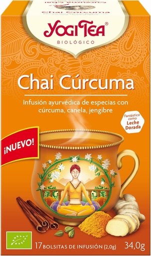 [15702] INFUSIÓN CÚRCUMA CHAI 17U 30,6G YOGI TEA