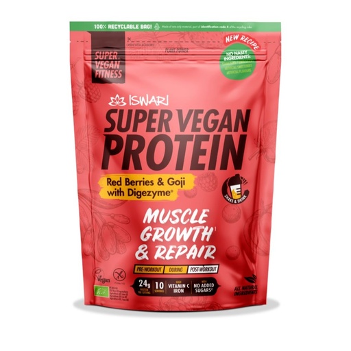 [28008] SUPER VEGAN PROTEIN ARANDANO ROJO CON GOJI 400G ISWARI