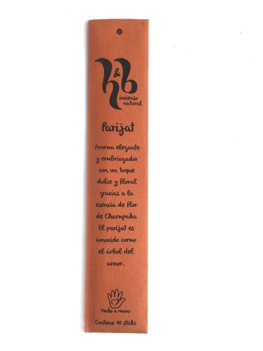 [16858] INCIENSO NATURAL PARIJAT 10U H&B