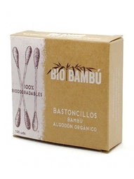 BASTONCILLOS OÍDO ALGODÓN Y BAMBÚ 100UD BIOBAMBÚ