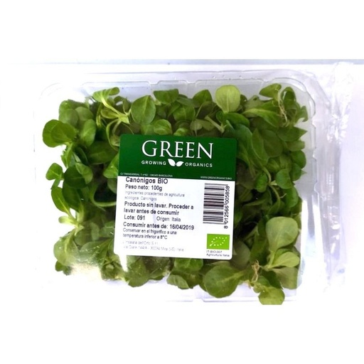 [21625] CANONIGO BANDEJA 100G GREEN GROWING ORGANICS