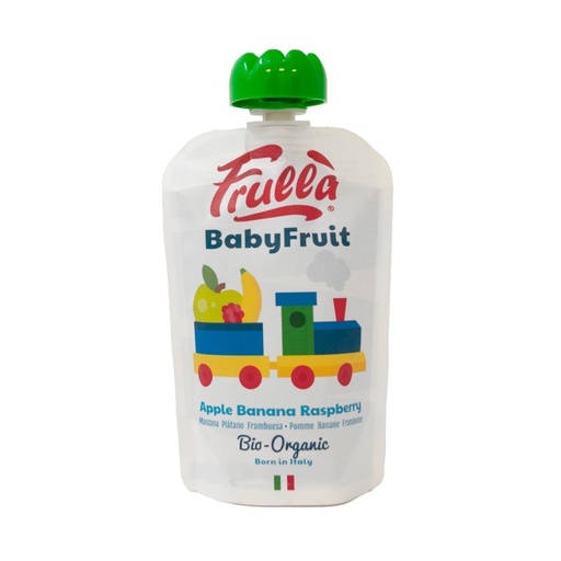 [27714] PURE DE MANZANA, PLATANO Y FRAMBUESA 100G BABY FRULLA BIO