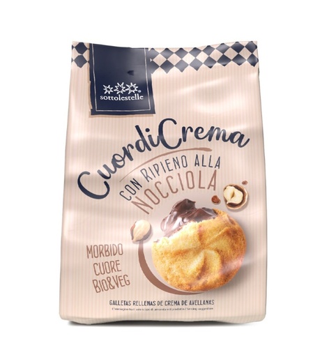 [29547] GALLETA RELLENA DE CREMA DE AVELLANAS Y CHOCOLATE SIN GLUTEN 200G SOTTOLESTELLE