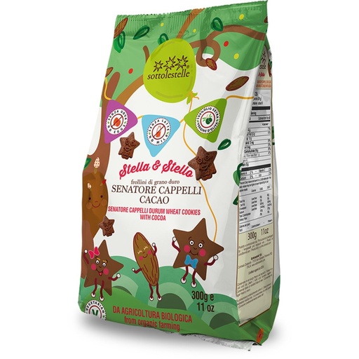 [28405] GALLETAS STELLA&STELLO SENATORE CAPPELLI CON CACAO 300 G SOTTOLESTELLE