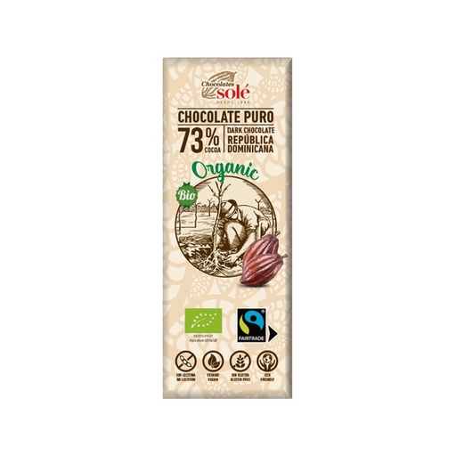 [8867] CHOCOLATINA NEGRO 73% 25G SOLE