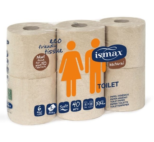 [16894] PAPEL HIGIENICO ECOLOGICO PACK 6UD ISMAX