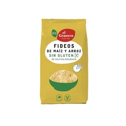 FIDEOS DE MAÍZ Y ARROZ SIN GLUTEN BIO 500 G EL GRANERO INTEGRAL