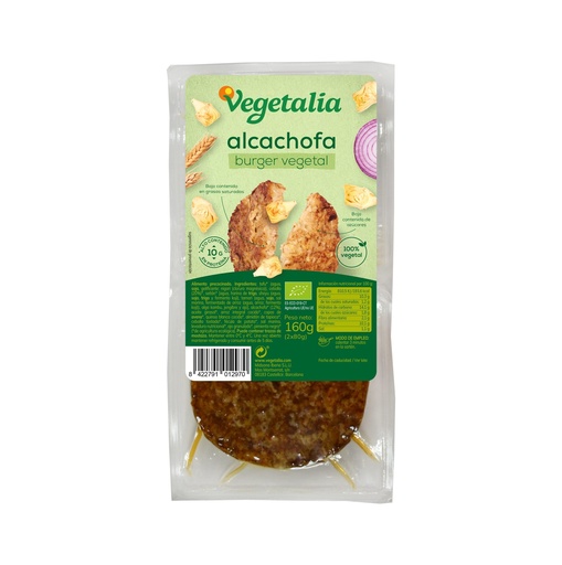 [28910] VEGEBURGUER DE ALCACHOFA 160G VEGETALIA