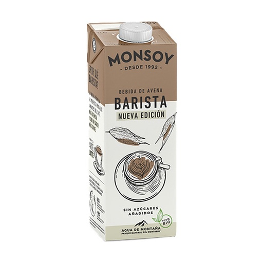 [27496] BEBIDA DE AVENA BARISTA 1L MONSOY
