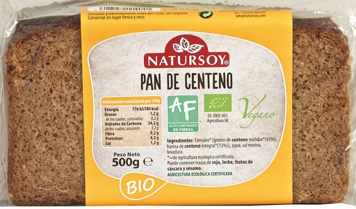 [6063] PAN CENTENO INTEGRAL 500G NATURSOY