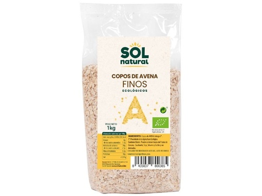 [16807] COPOS DE AVENA FINOS BIO 1KG SOL NATURAL