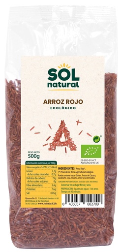 [20704] ARROZ ROJO BASMATI 500G SOL NATURAL
