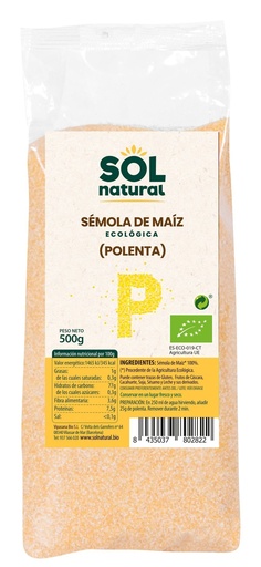 [16164] SÉMOLA MAÍZ (POLENTA) 500G SOL NATURAL