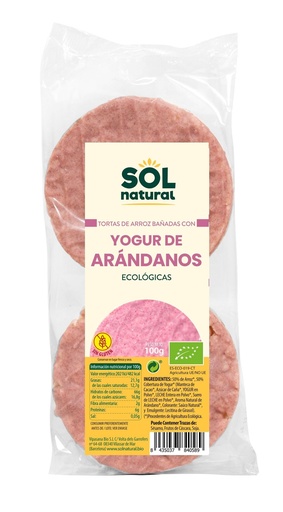 [22695] TORTAS DE ARROZ YOGUR Y ARÁNDANO 100G SOL NATURAL