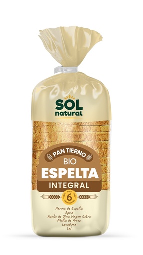[16816] PAN TIERNO ESPELTA INTEGRAL 400G  SOL NATURAL
