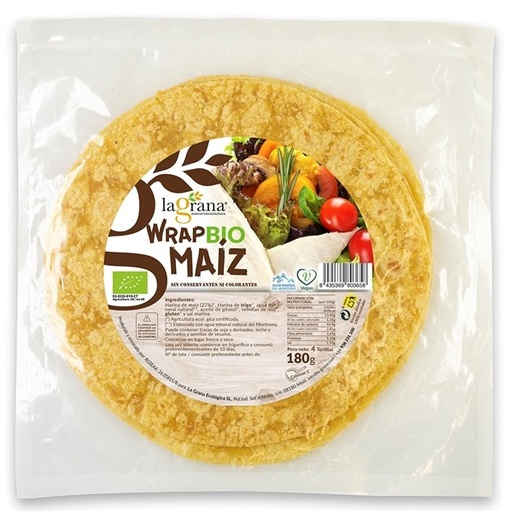 [27989] WRAP MAIZ 180G 4UD LA GRANA