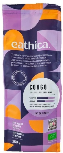 [27201] CAFE DE ALTURA CONGO MOLIDO BIO 250G EATHICA
