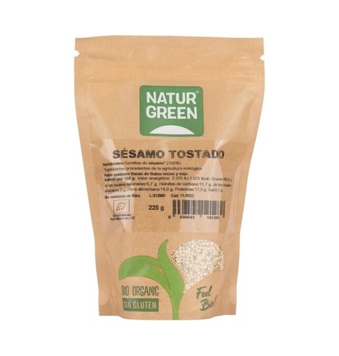 [18615] SEMILLAS SESAMO TOSTADO 225G NATURGREEN