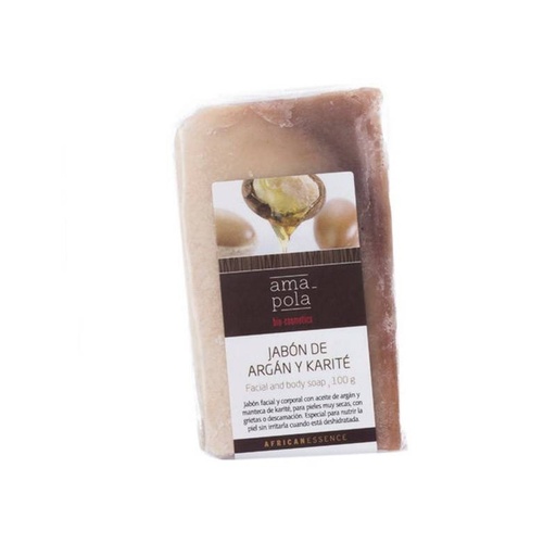 [3545] PASTILLA JABÓN ARGÁN-KARITÉ TALLER 100G AMAPOLA