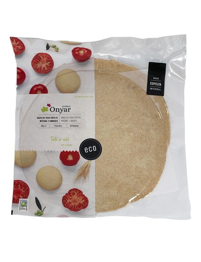 [16573] BASE PIZZA ESPELTA INTEGRAL 2UD x 180G ONYAR
