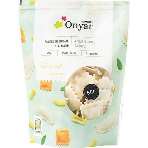 [12545] RAVIOLIS SHIITAKE CALABACÍN 250G ONYAR