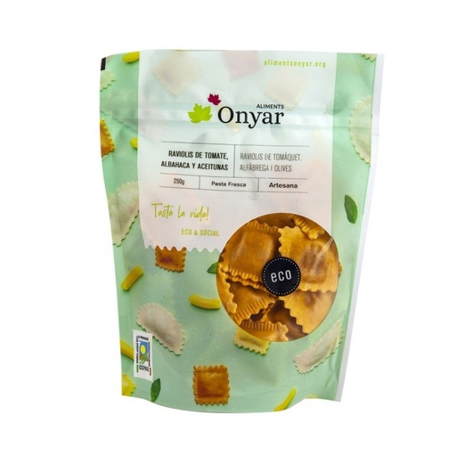 [12547] RAVIOLIS TOMATE Y ALBAHACA 250G ONYAR