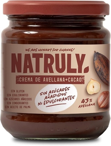 [29119] CREMA DE CACAO Y AVELLANAS 200G BIO NATRULY