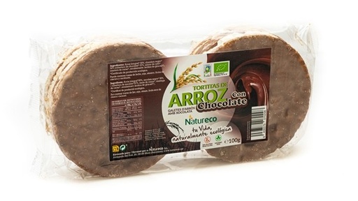 [27885] TORTITAS ARROZ CHOCOLATE NEGRO 100G NATURECO